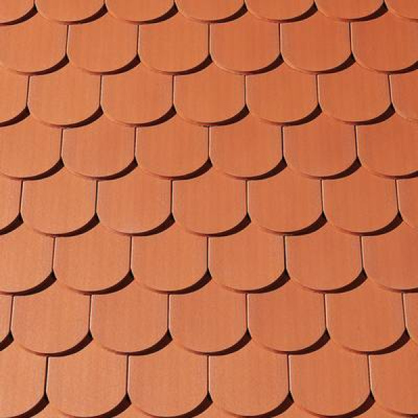 Керамічна черепиця Creaton Biber Sakral Rundschnitt, Структурований натуральний червоний