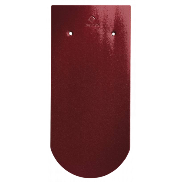 Керамічна черепиця Creaton Biber Klassik Rundschnitt ROG, Глазурований бургунд