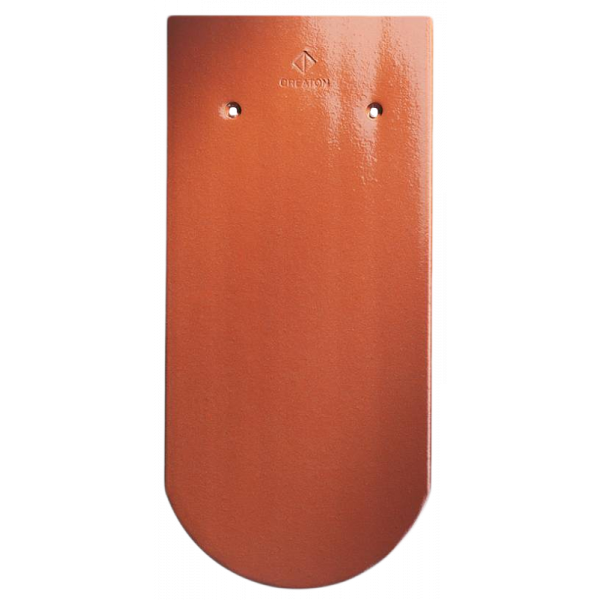 Керамічна черепиця Creaton Biber Klassik Rundschnitt ROG, Глазурований червоний