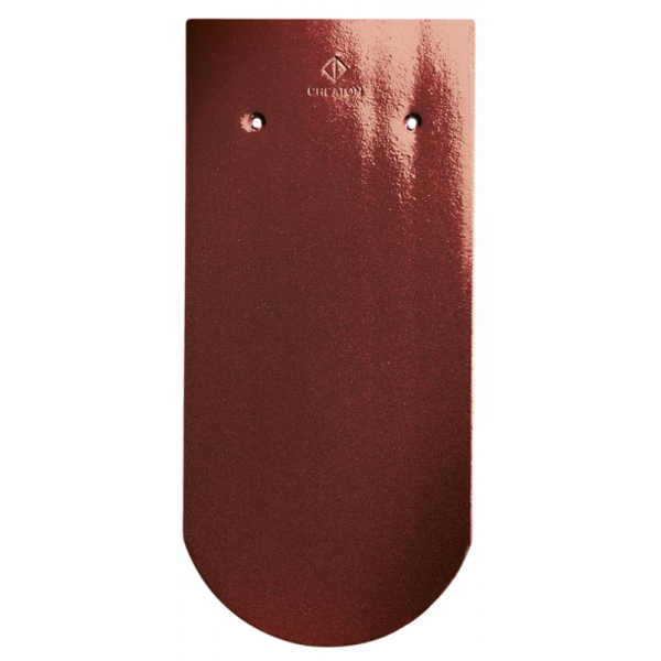 Керамічна черепиця Creaton Biber Klassik Rundschnitt ROG, Глазурований коричневий