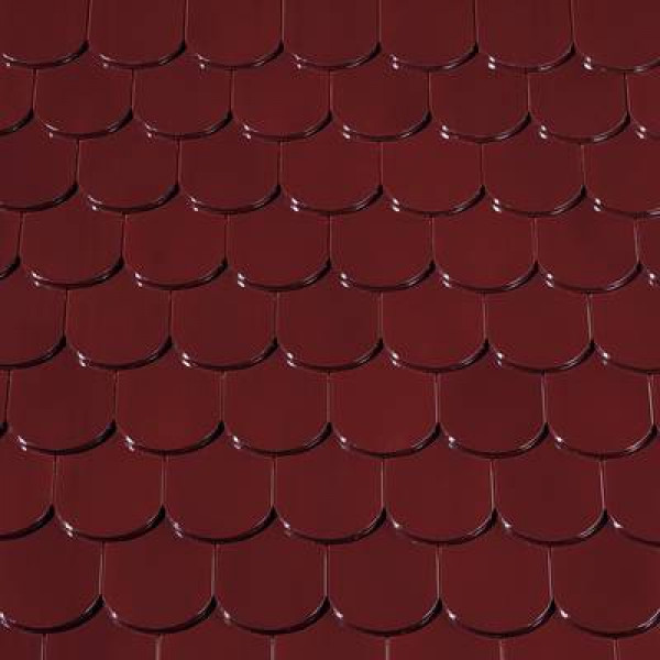 Керамічна черепиця Creaton Biber Klassik Rundschnitt ROG, Глазурований бургунд