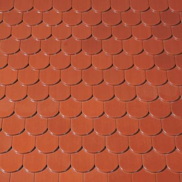 Керамічна черепиця Creaton Biber Klassik Rundschnitt ROG, Глазурований червоний