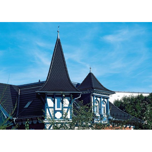 Керамічна черепиця Creaton Biber Klassik Finesse, колір сланцевий