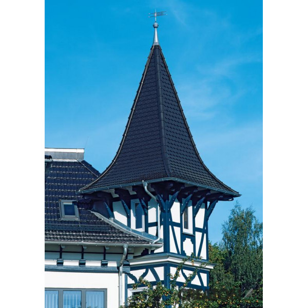 Керамічна черепиця Creaton Biber Klassik Finesse, колір сланцевий