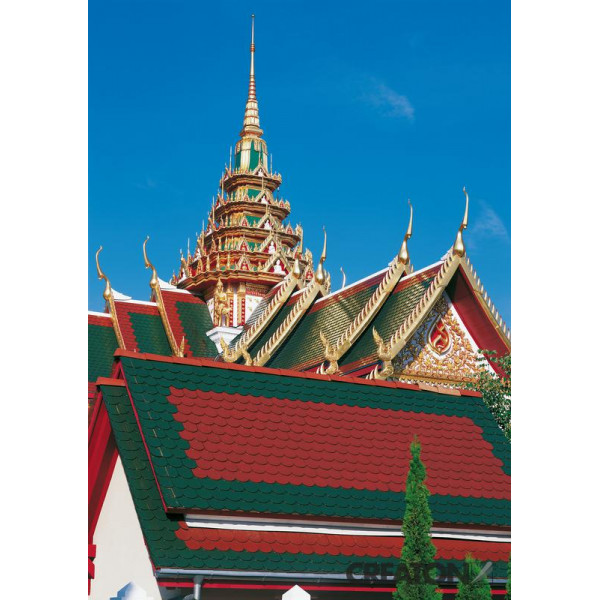 Керамічна черепиця Creaton Biber Klassik Finesse, колір Винно-червоний