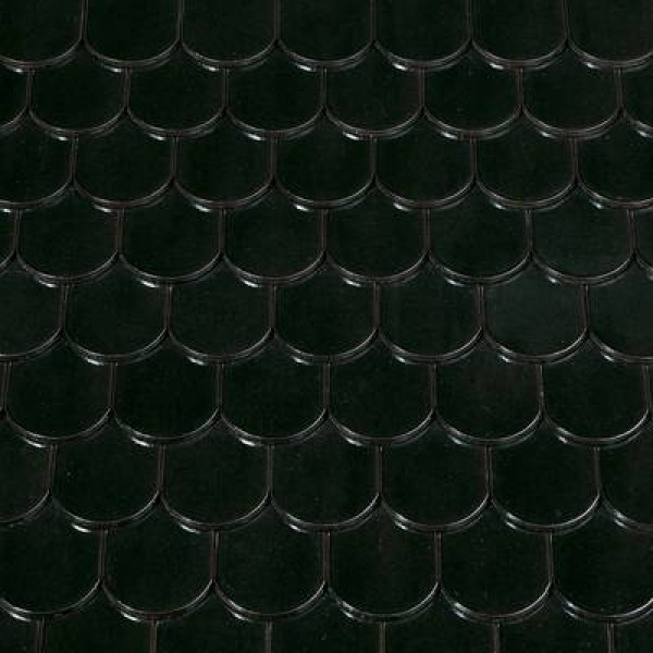 Керамічна черепиця Creaton Biber Klassik Rundschnitt ROG, Глазурований чорний