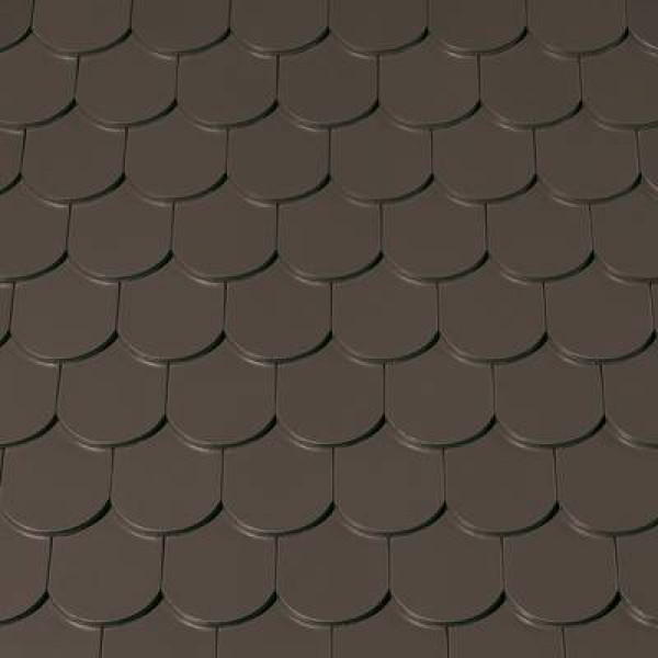 Керамічна черепиця Creaton Biber Klassik Rundschnitt AUT, Темно-коричневий