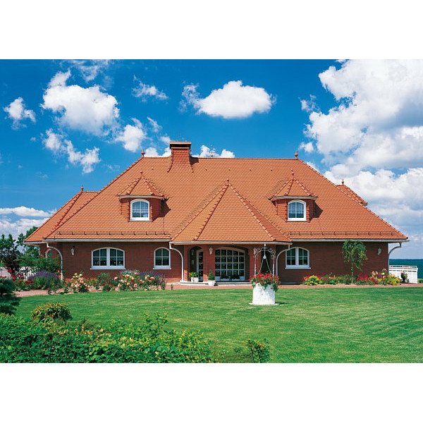 Керамічна черепиця Creaton Biber Klassik Rundschnitt ROG, натуральний червоний