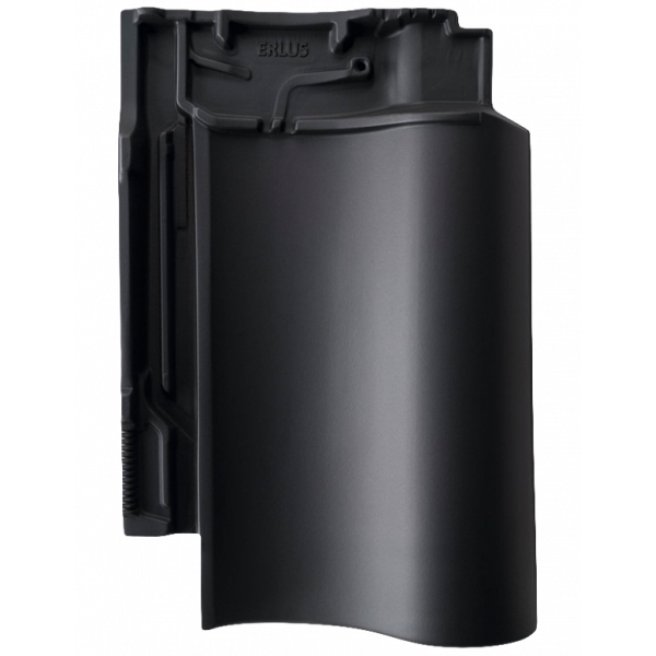 Керамічна черепиця Erlus Hohlfalz SL, Чорний матовий