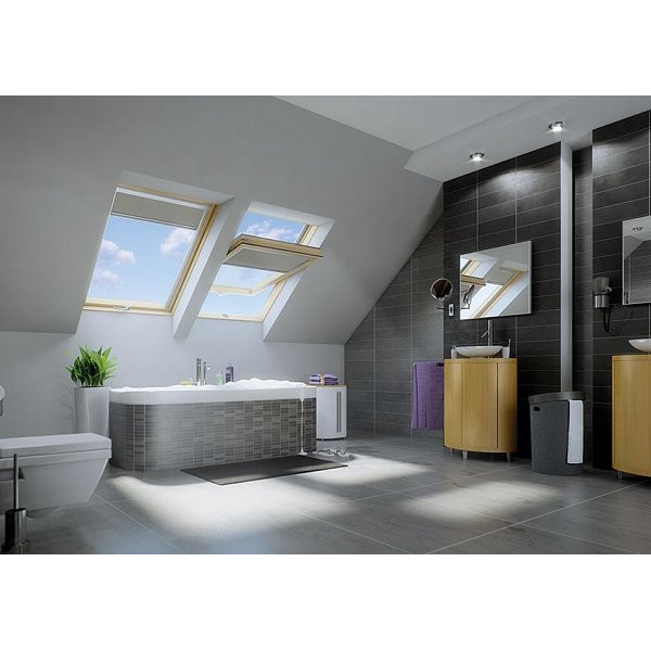 Мансардне вікно (ПВХ), PTP-V U3, 66x118, Середньоворотне відкривання, Fakro