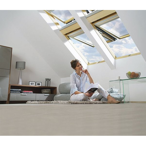 Мансардне вікно (ПВХ), PPP-V U3, 94x118, Комбінована система відкривання preSelect, Fakro