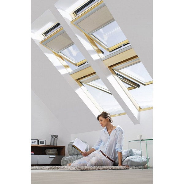 Мансардне вікно (ПВХ), PPP-V U3, 94x118, Комбінована система відкривання preSelect, Fakro