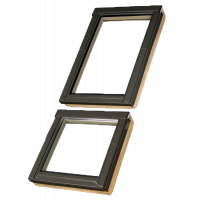 Деревянное мансардное окно Fakro с приподнятой осью поворота створки proSky, FDY-V U3 Duet proSky, 94x255, Среднеповоротное открывание