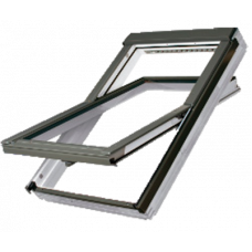 Мансардне вікно (ПВХ), PTP U3, 66x118, Середньооборотне відкривання, Fakro