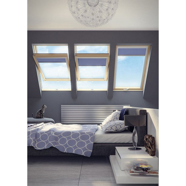 Дерев'яне мансардне вікно, FTP-V U3, 94x118, Середньооборотне відкривання, Fakro