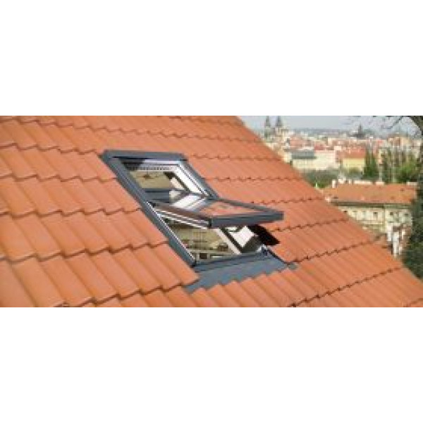 Дерев'яне мансардне вікно, FTP-V L3, 78x118, Середньооборотне відкривання, Fakro