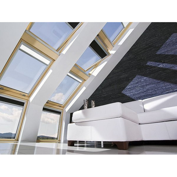 Дерев'яне мансардне вікно, FTU-V U3 Electro/Z-Wave, 66x118, Електричний привід відкривання, Fakro