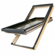 Енергозберігаюче дерев'яне мансардне вікно, FTT-U6 Thermo, 55x98, Середньоворотне відкривання, Fakro