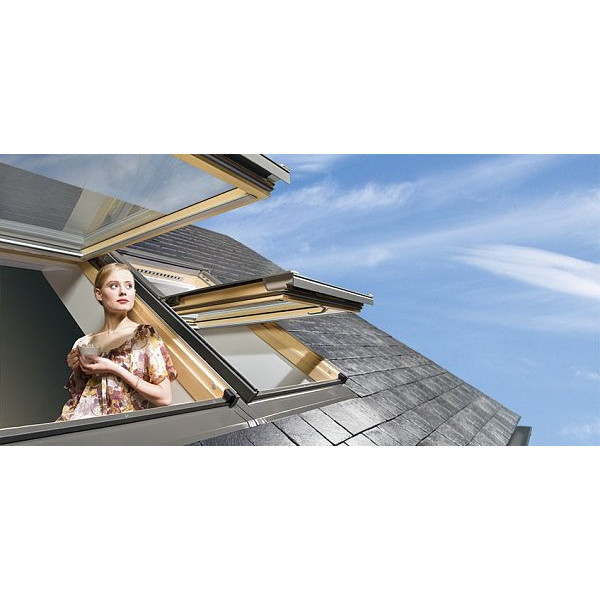 Мансардне вікно (ПВХ), PPP-V U3, 66x118, Комбінована система відкривання preSelect, Fakro