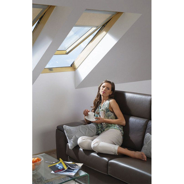 Мансардне вікно (ПВХ), PPP-V U3, 78x98, Комбінована система відкривання preSelect, Fakro