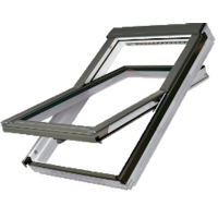 Мансардное окно (ПВХ), PTP-V U3, 78x118, Среднеповоротное открывание, Fakro