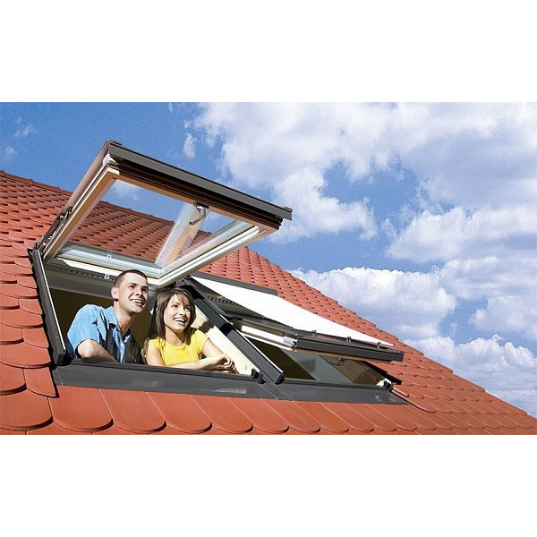 Мансардне вікно (ПВХ), PPP-V U3, 78x140, Комбінована система відкривання preSelect, Fakro