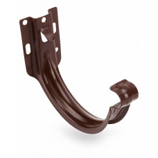Металевий кронштейн короткий для жолоба 120мм STAL, 124 (120 )/90 мм, колір Темно-коричневий, Galeco