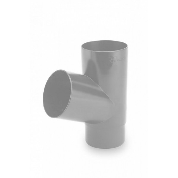 Трійник 67 грн ПВХ, 124 (110 )/80 мм, колір Білий, Galeco