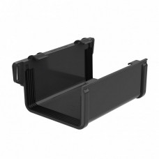 З'єднувач жолоби 135 мм (з додатковими ущільнювальними прокладками 2 шт.) PVKh2, 135/80 мм, колір Графіт, Galeco