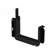 Металевий кронштейн короткий для жолоба 125мм STAL2, 125/80 мм, колір Чорний, Galeco