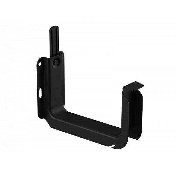 Металевий кронштейн короткий для жолоба 125мм STAL2, 125/80 мм, колір Чорний, Galeco