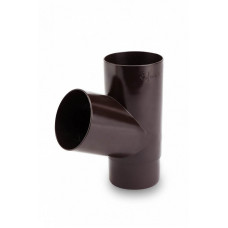 Tройник ПВХ, 124(110)/80 мм, цвет Темно-коричневый, Galeco