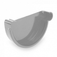 Заглушка желоба правая  ПВХ, 124(110)/80 мм, цвет Белый, Galeco