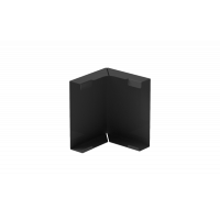 Внешний угол к лицевой планке STAL2, 125/80 мм, цвет Графит, Galeco