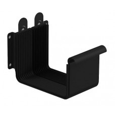 З'єднувач жолоби 125мм STAL2, 125/80 мм, колір Чорний, Galeco