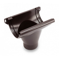 Вирва без прокладки 90/50 мм ПВХ, 124 (110 )/80 мм, колір Темно-коричневий, Galeco