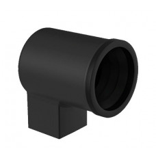 Перехідник STAL2, 125/80 мм, колір Чорний, Galeco