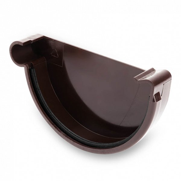 Заглушка ліва ПВХ, 124 (110 )/80 мм, колір Темно-коричневий, Galeco