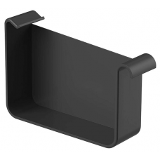 Заглушка права ПВХ для квадратного водостоку STAL2, 125/80 мм, колір Графіт, Galeco