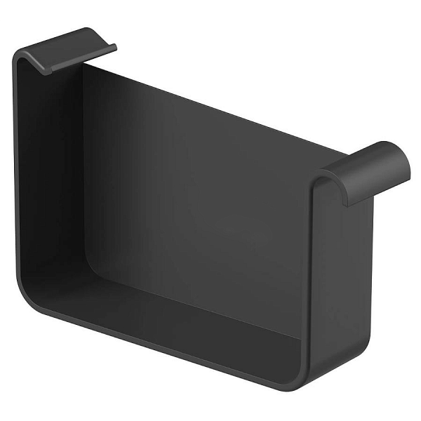 Заглушка права ПВХ для квадратного водостоку STAL2, 125/80 мм, колір Графіт, Galeco