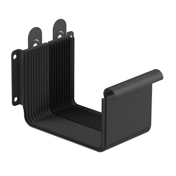 З'єднувач жолоби 125мм STAL2, 125/80 мм, колір Графіт, Galeco