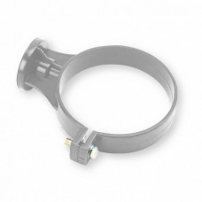 Хомут 80мм для труби ПВХ, для водостоку 124 (110 )/80 мм, колір Білий, Galeco