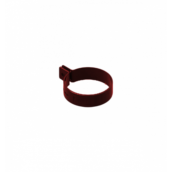 Хомут 80мм ПВХ, колір Червоний, Ines