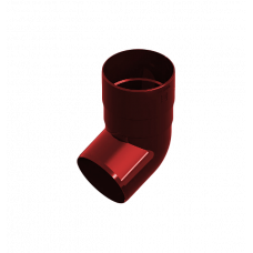 Коліно 80мм ПВХ, колір Червоний, Ines