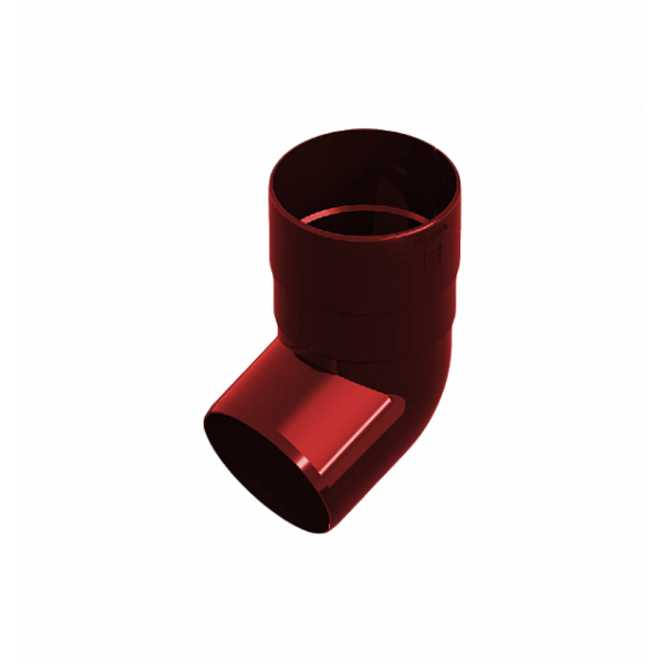 Коліно 80мм ПВХ, колір Червоний, Ines