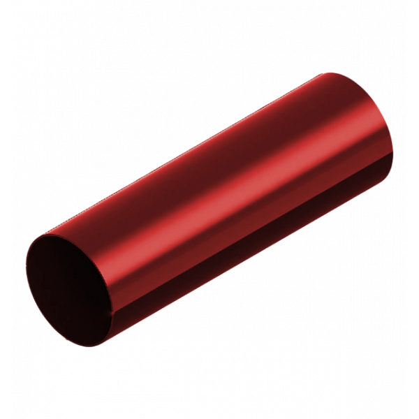 Труба водостічна (3 м.) 80мм ПВХ, колір Червоний, Ines