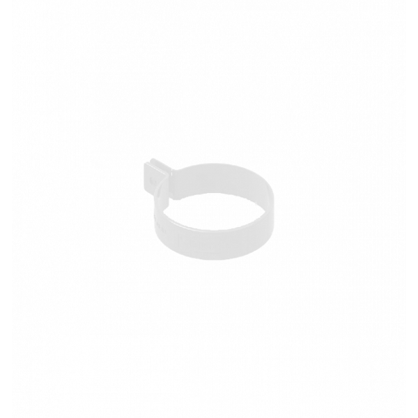 Хомут 80мм ПВХ, колір Білий, Ines
