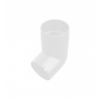 Коліно 80мм ПВХ, колір Білий, Ines