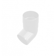 Коліно 80мм ПВХ, колір Білий, Ines