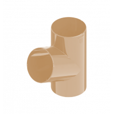 Трійник 80мм ПВХ, колір Бежевий, Ines